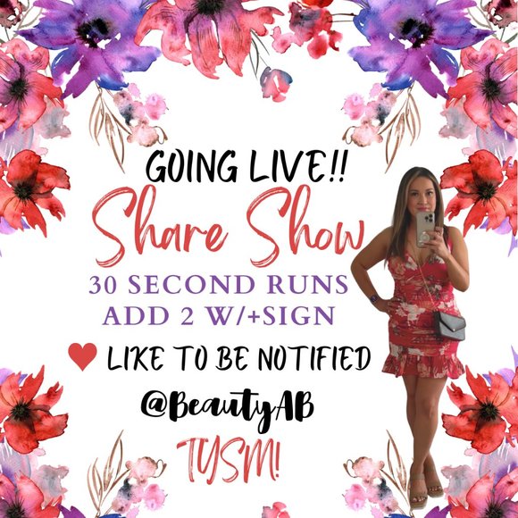 Share Show! 🌺 @BeautyAB ❤️LIKE THIS POST TO BE NOTIFIED WHEN I GO LIVE! 🛍 🎉 - Picture 2 of 4